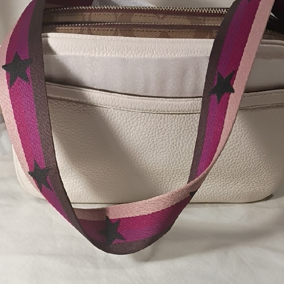 Coach White Leather Star Wars Crossbody Belt Bag with Gold & Blue Characters - Picture 4 of 6